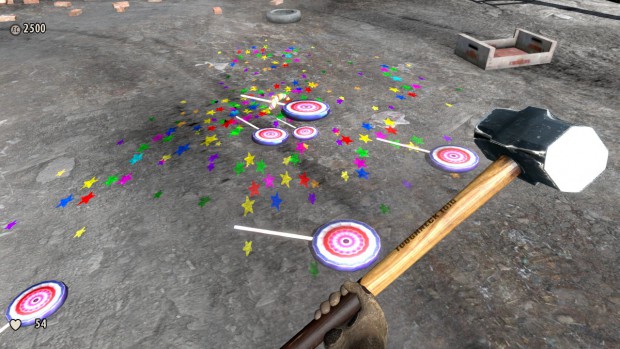 Der Kinder-Modus macht aus Splattereffekten einen Süßigkeitenregen.